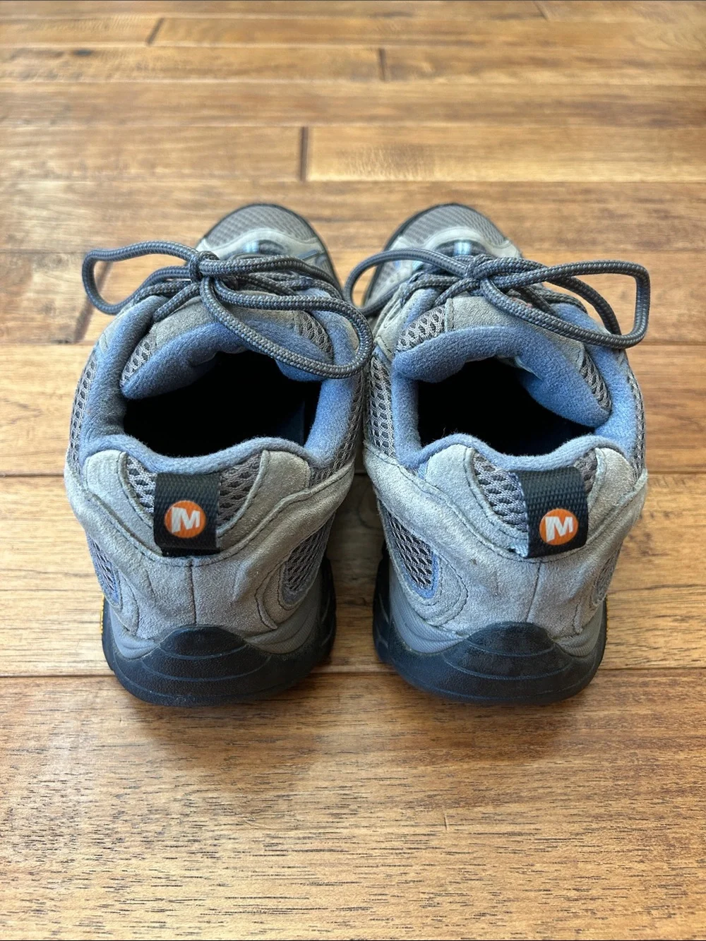 Merrell Moab 2 Waterproof Low Top Hiking Shoes Leather Mesh Granite Size 8 Wide
